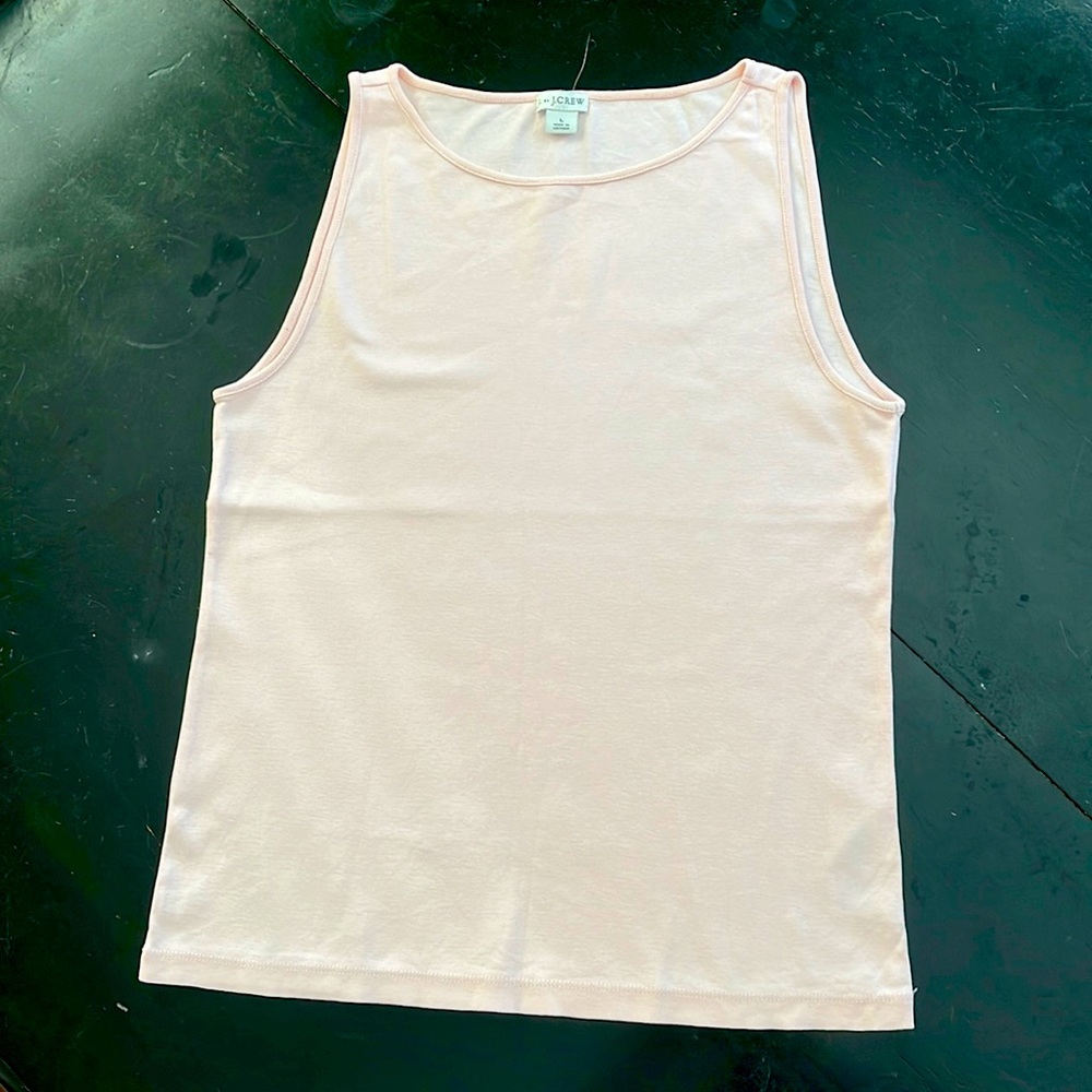 J Crew tank top. Light pink. Size large. Lightly worn.